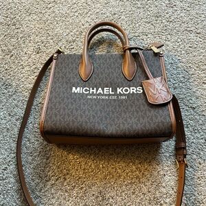 Michael Kors Brown Leather Crossbody Bag